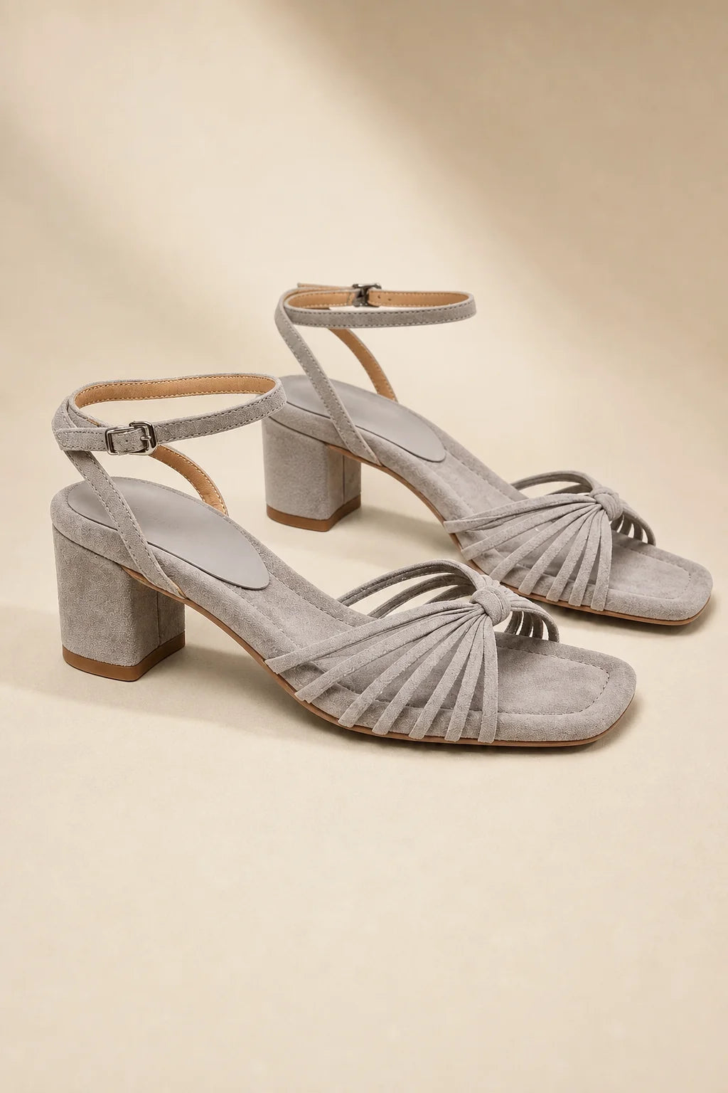 Women's Strappy Block-Heel Sandal – Matte Crossover Straps