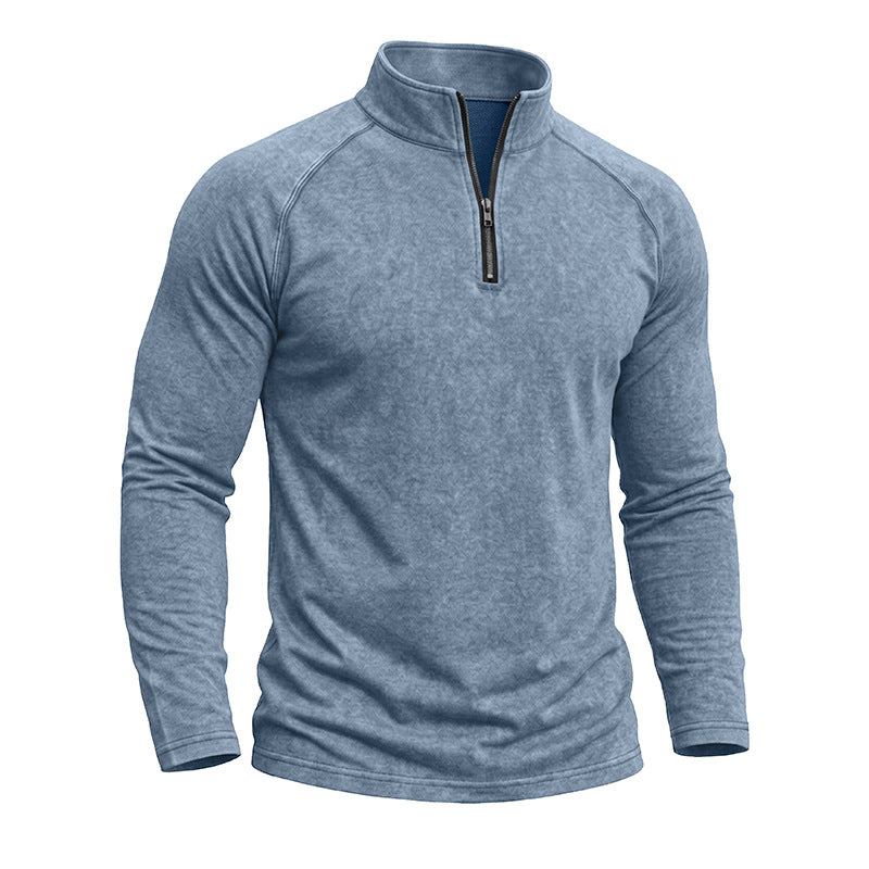 Men's Cotton Sweatshirt – Fitted Raglan Washed Look