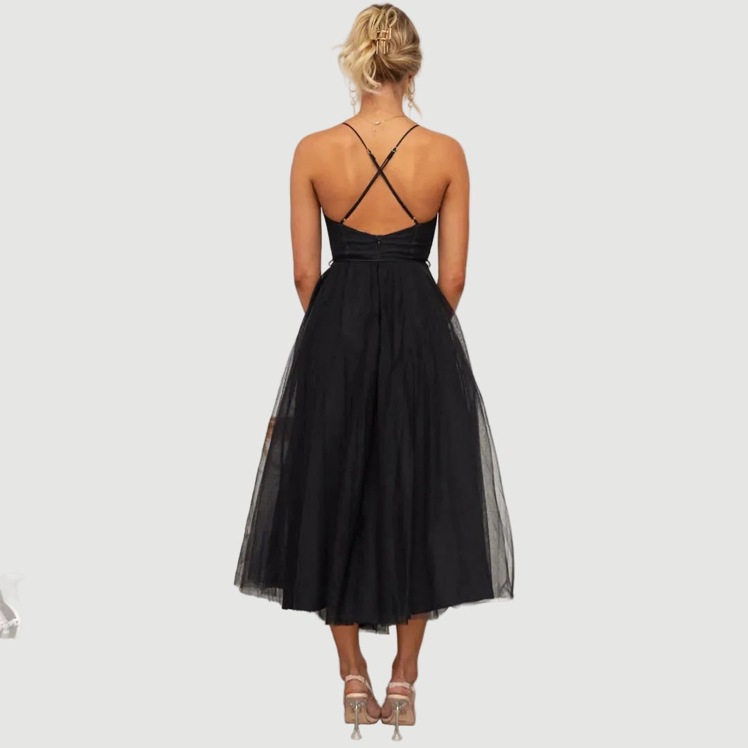 Women's Mesh Midi Dress – Princess Silhouette