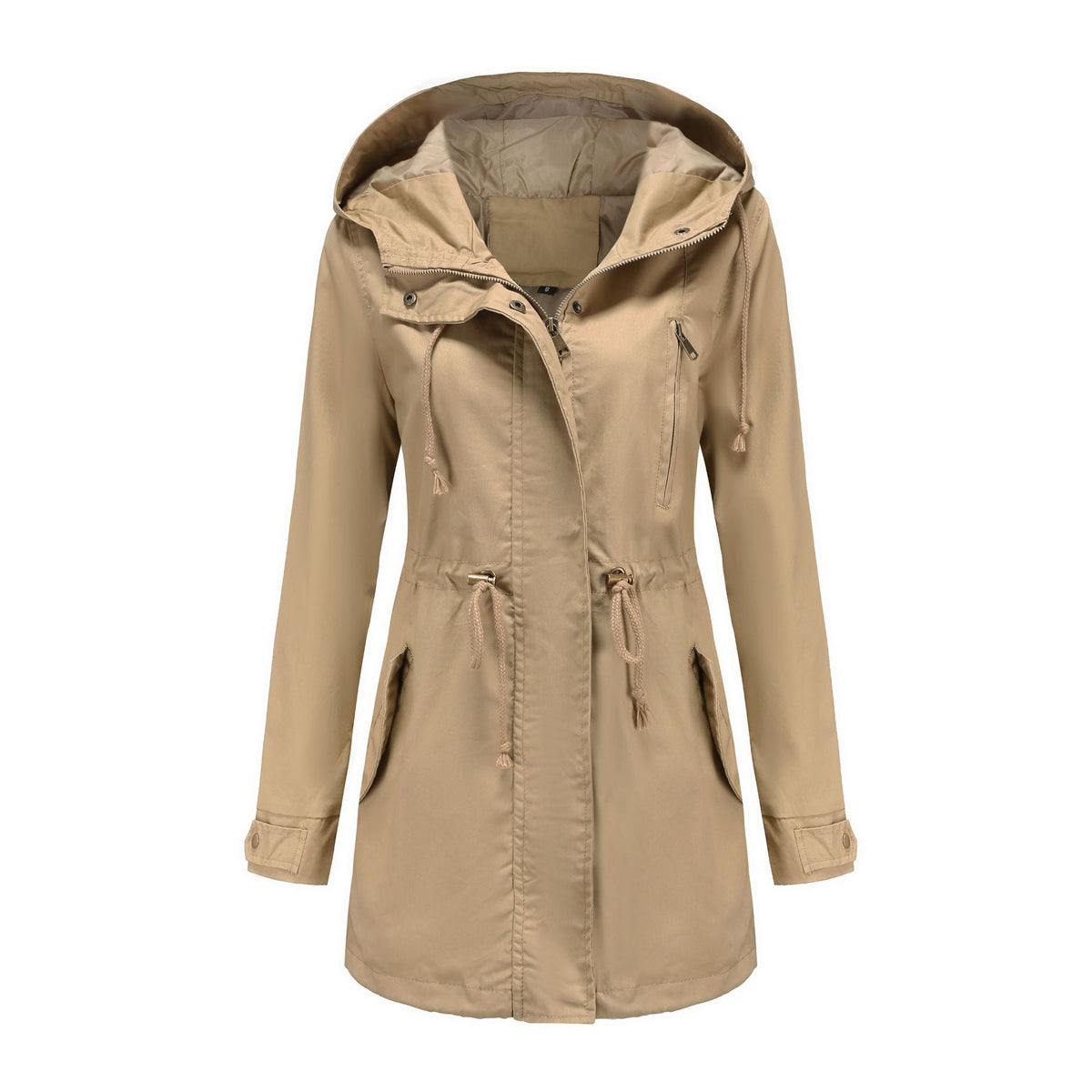 Women's Cotton Anorak Coat – Straight Mid-Length Fit
