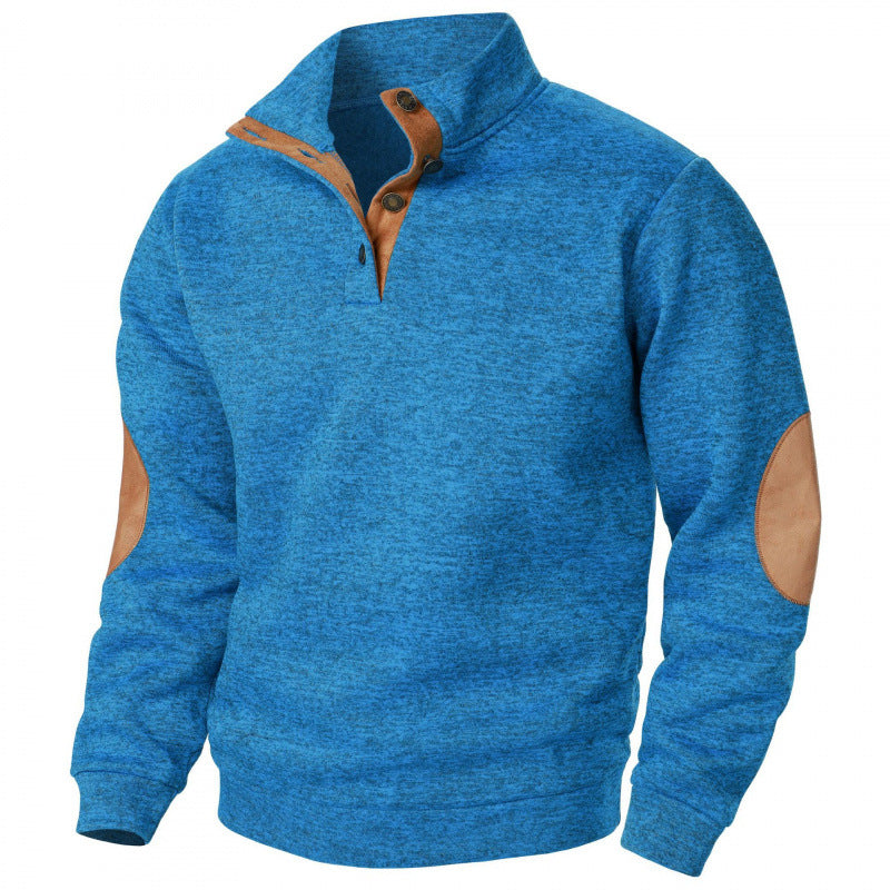 Men's Mock Neck Jacquard Sweater – Slim Pullover Fit