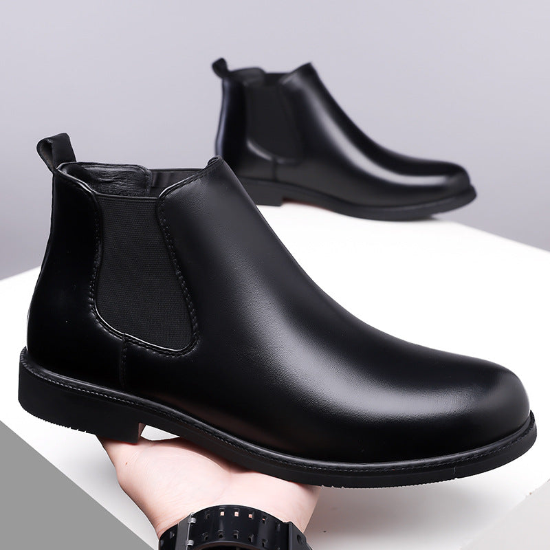 Men's Vegan Leather Ankle Boot – Rubber Traction Sole