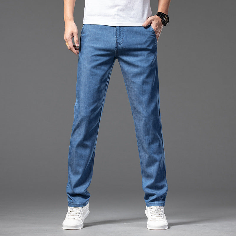 Men's Stretch Jeans – High-Rise Straight Leg