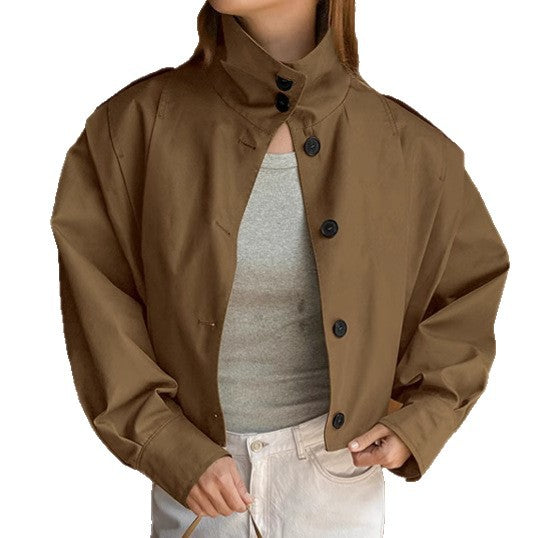 Men's Single-Breasted Coat – Straight Hip-Length Fit