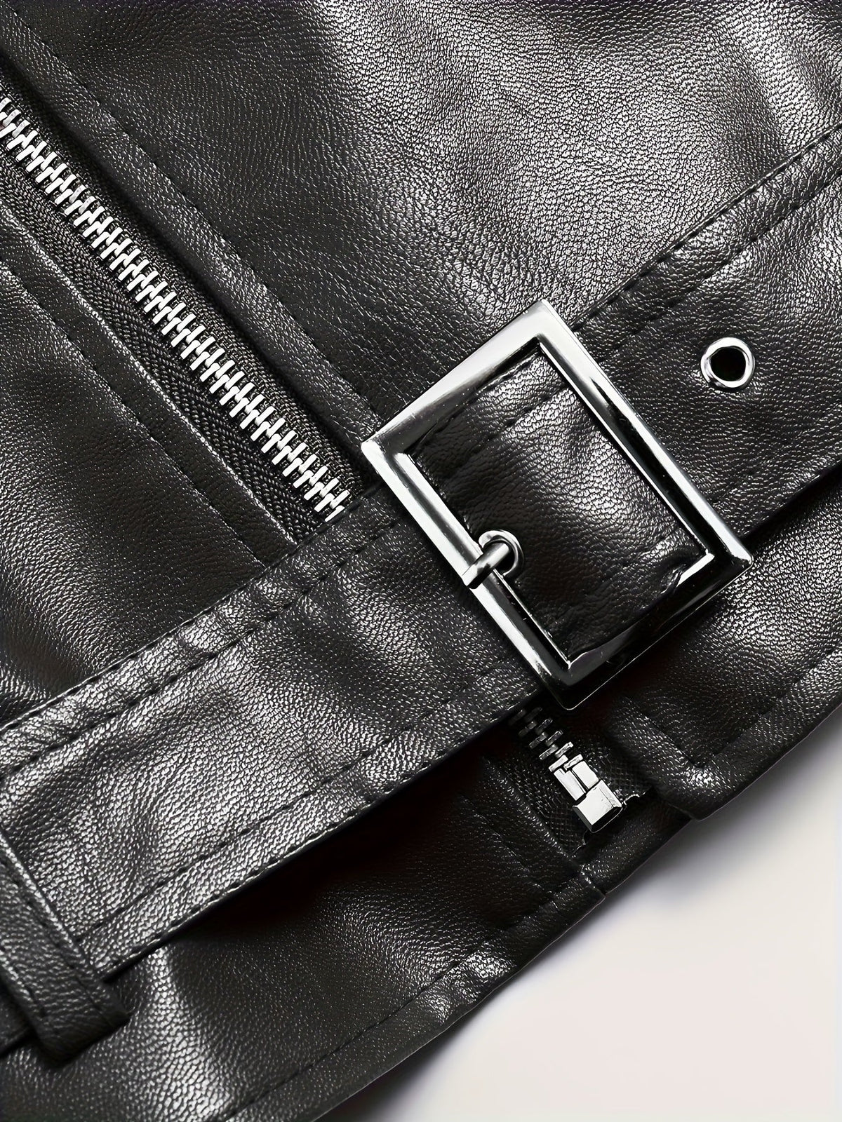 Men's Vegan Leather Jacket – Relaxed Utility Pocket Fit