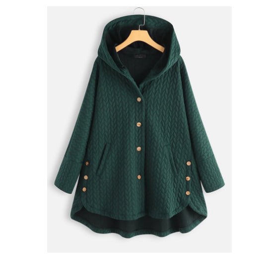 Women's Quilted Hooded Jacket – Slim Fit Rounded Hem