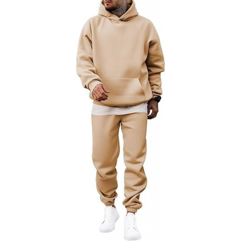 Men's Hoodie and Jogger Set – Fleece-Lined Relaxed Fit