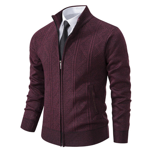 Men's Knit Cardigan – Chunky Open-Front Fit