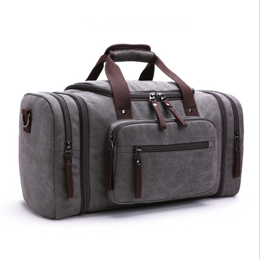Men's Canvas Travel Bag – Large Rectangular Holdall