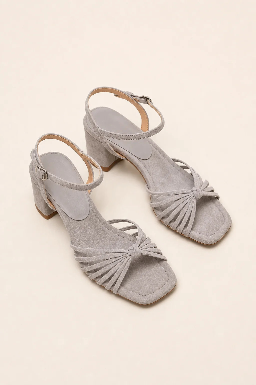 Women's Strappy Block-Heel Sandal – Matte Crossover Straps