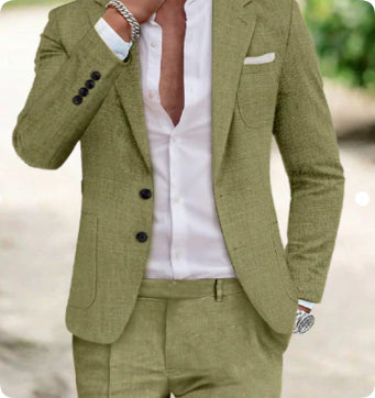 Men's Two-Piece Suit – Digital Print Tailored Set