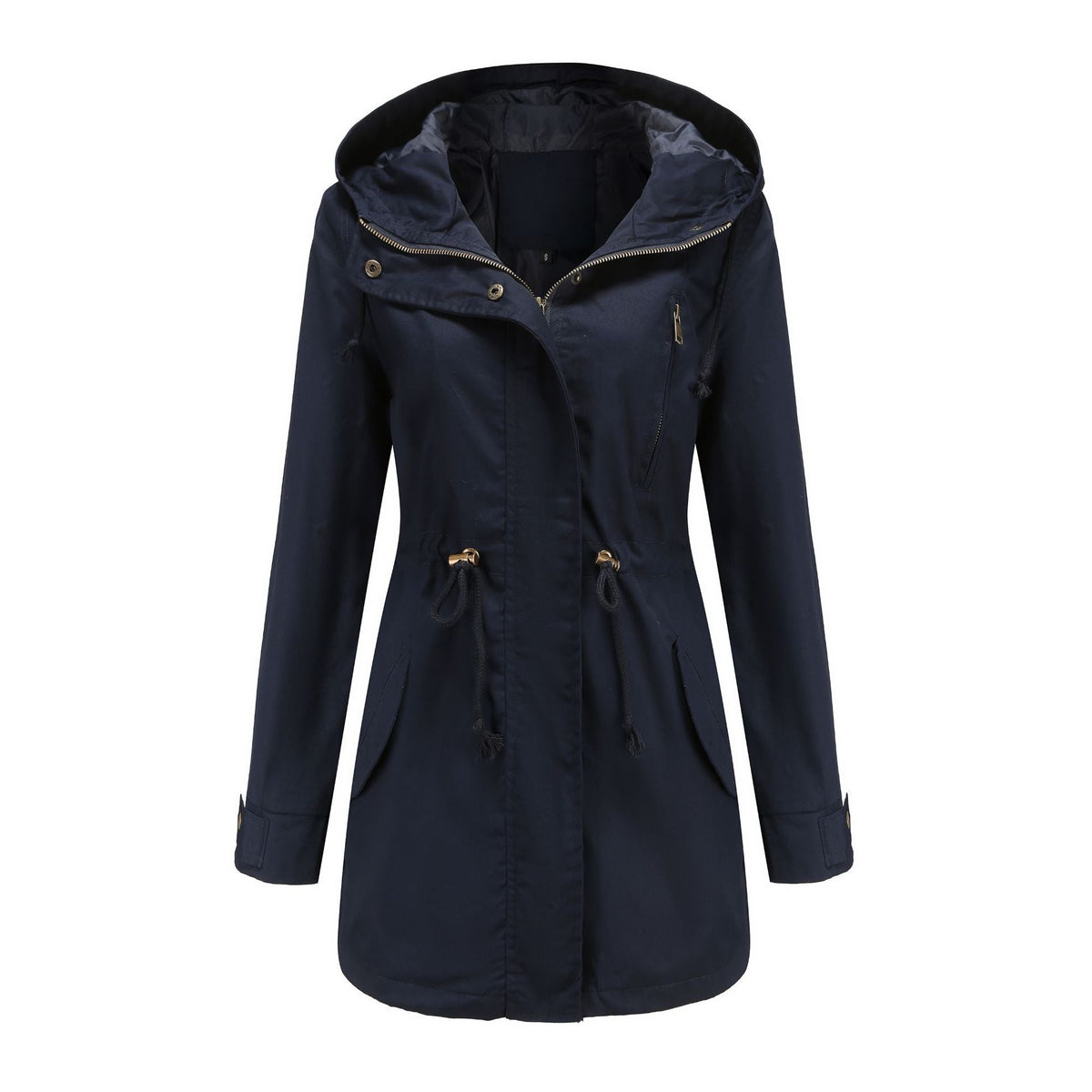Women's Cotton Anorak Coat – Straight Mid-Length Fit
