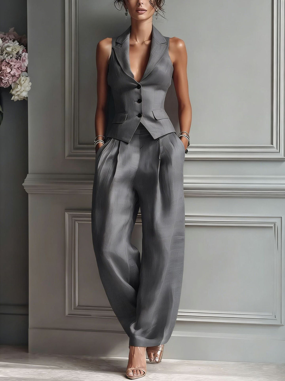 Women's Vest and Pants Set – Relaxed Tailored Fit