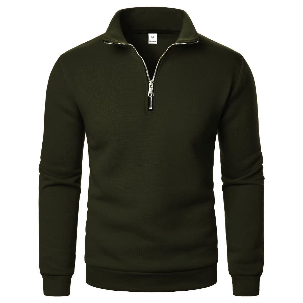 Men's Half-Zip Sweatshirt – Stand Collar Relaxed Fit
