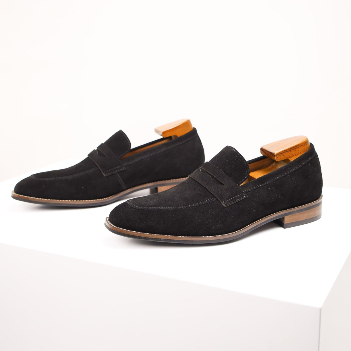 Men's Casual Shoe – Wide Fit Leather-Look Upper