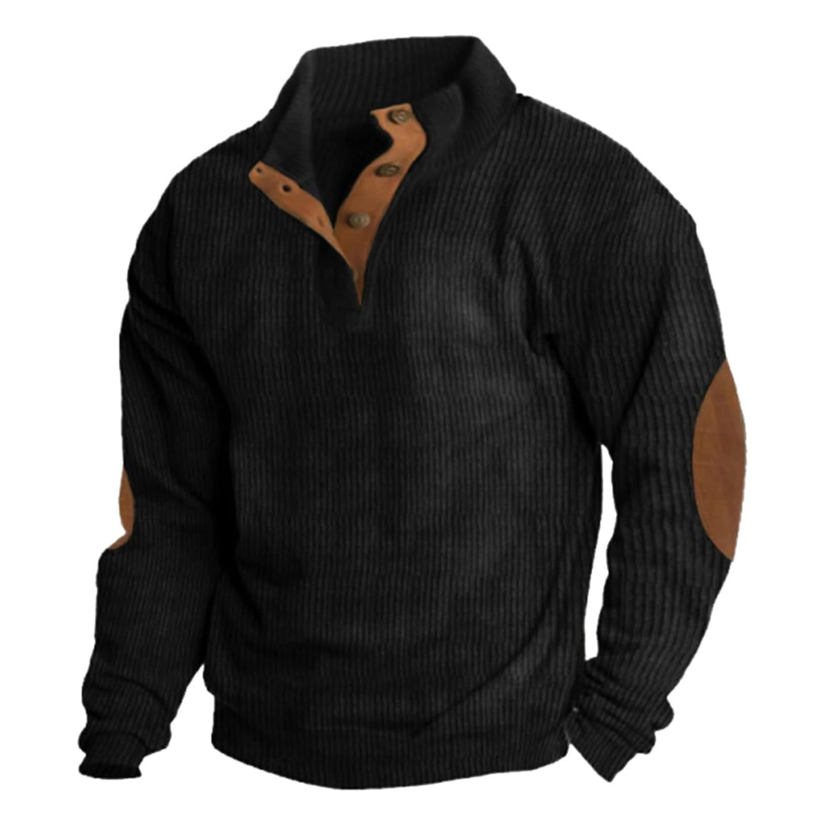 Men's Mock Neck Sweater – Relaxed Long-Sleeve Fit