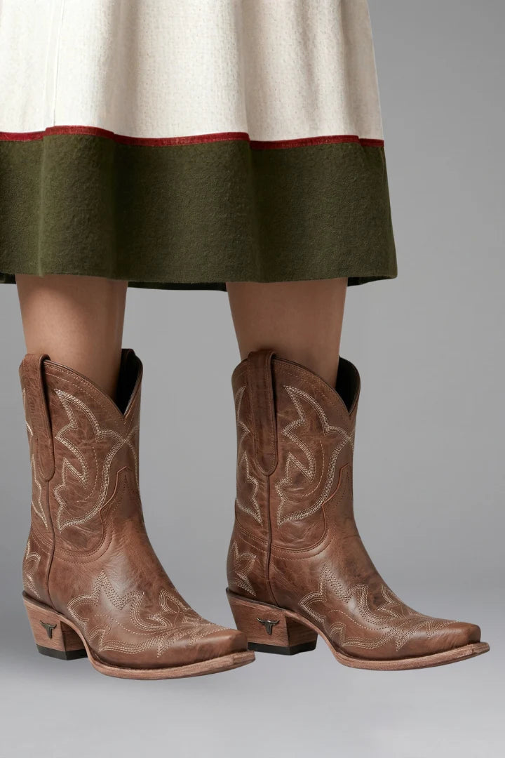 Women's Western Ankle Boot – Embroidered Pointed Toe
