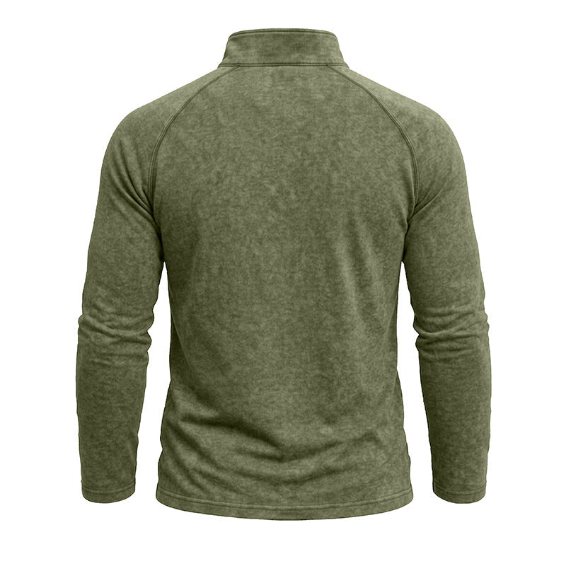 Men's Cotton Sweatshirt – Fitted Raglan Washed Look