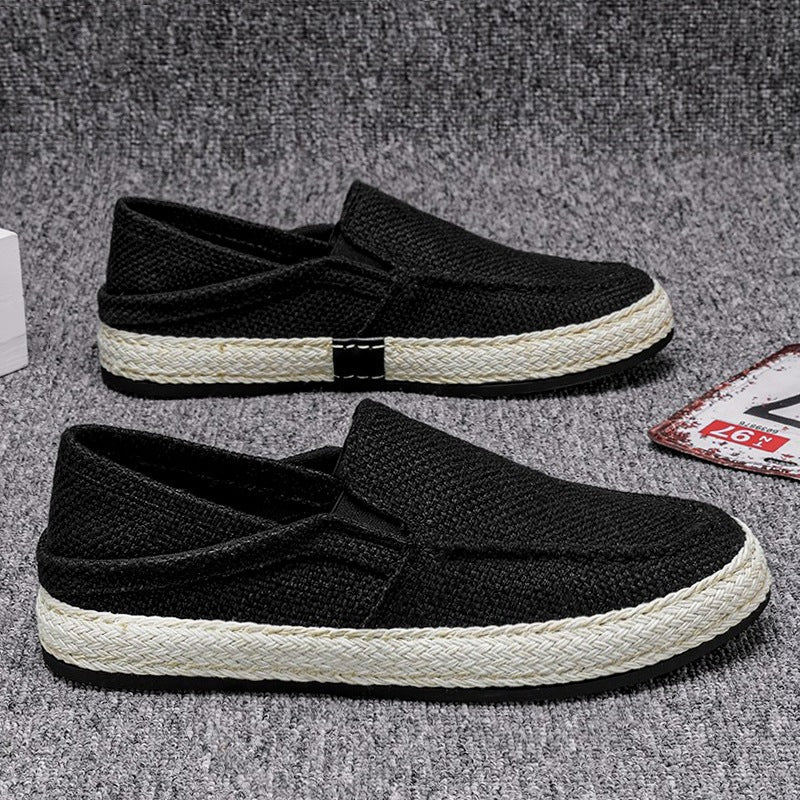 Men's Linen Loafers – Old Beijing Slip-On Style
