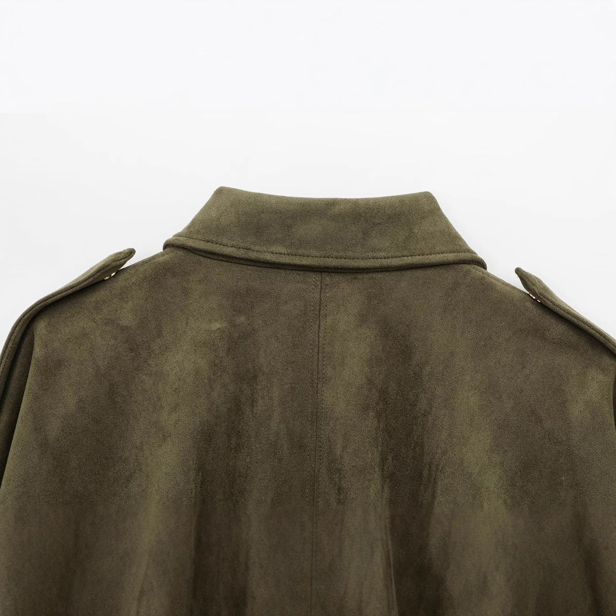 Men's Faux Suede Pilot Jacket – Straight Hip-Length Fit