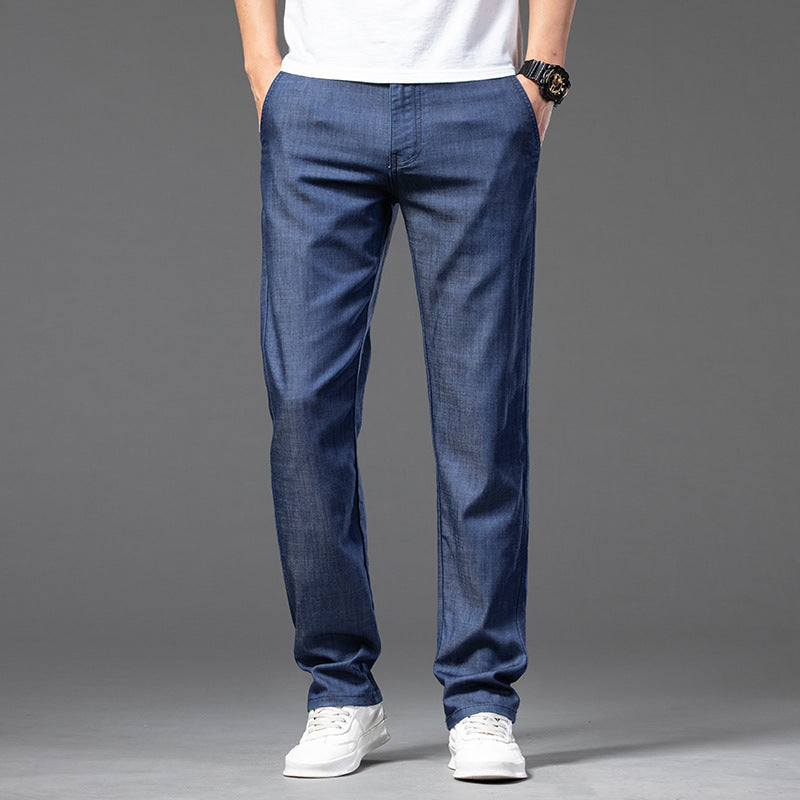 Men's Stretch Jeans – High-Rise Straight Leg