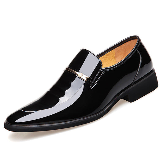 Men's Pointed-Toe Loafer – Polished Metal Bar Trim