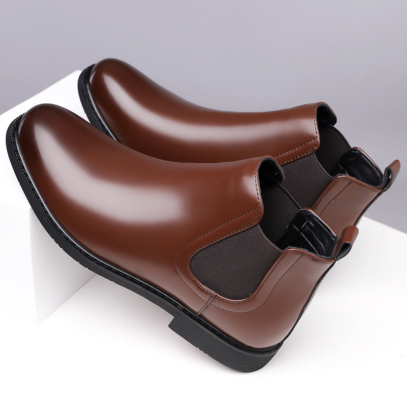 Men's Vegan Leather Ankle Boot – Rubber Traction Sole
