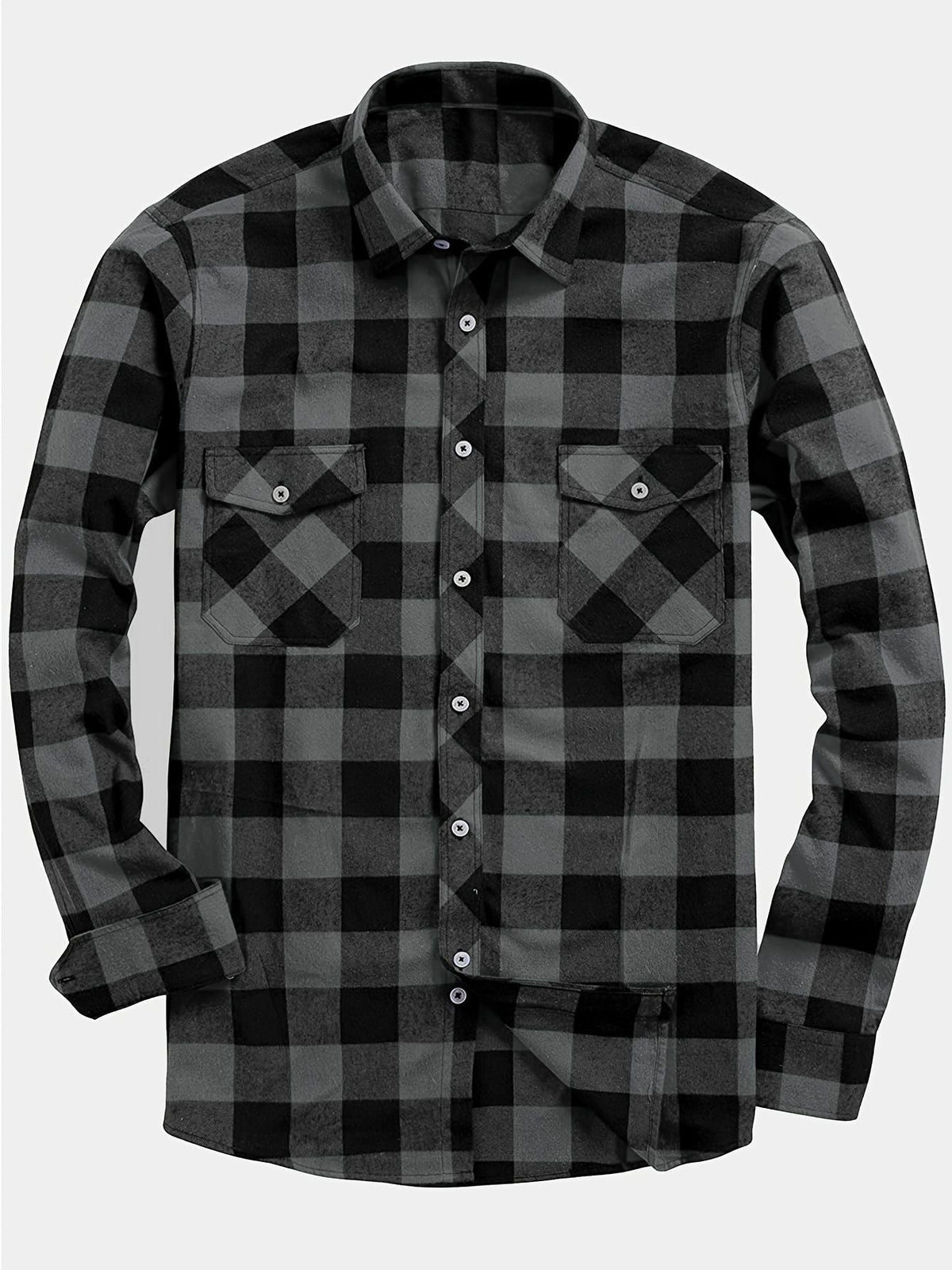 Men's Flannel Plaid Shirt – Relaxed Straight Cut