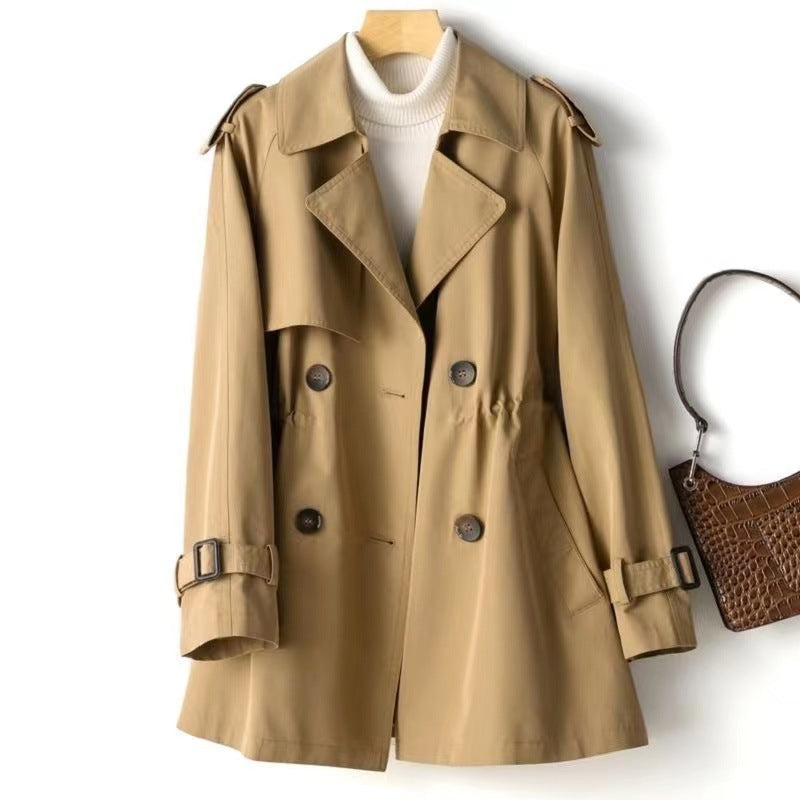 Women's Wrap Coat – Belted Mid-Length V-Neck