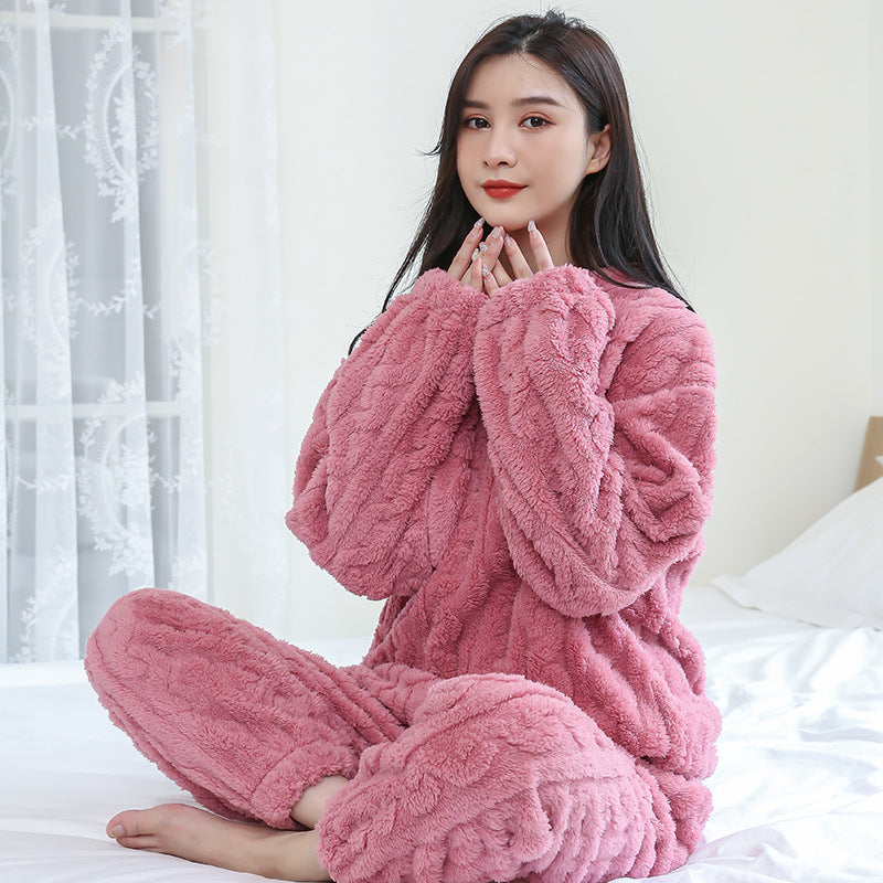 Women's Flannel Lounge Set – Relaxed Top and Pants