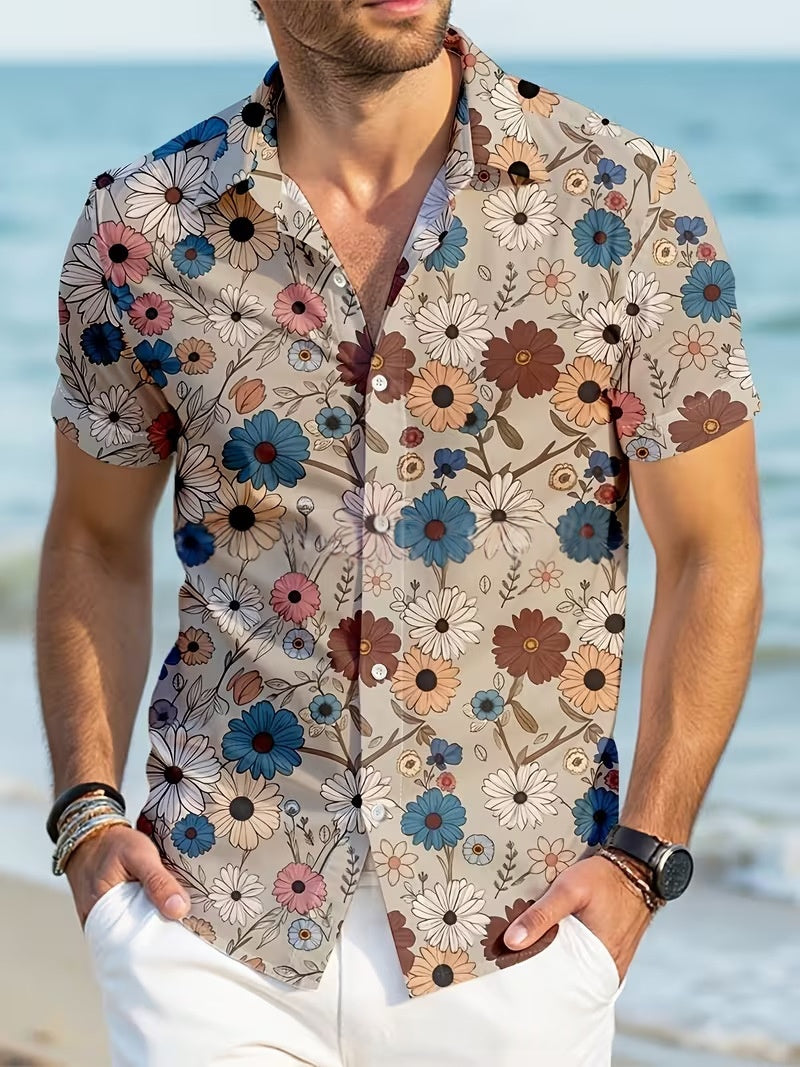 Men's Printed Short-Sleeve Shirt – Relaxed Woven Fit