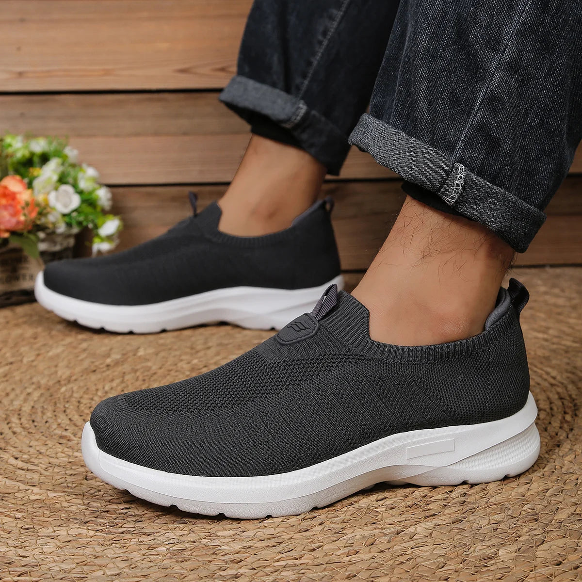 Men's Slip-On Sneaker – Lightweight Mesh Upper