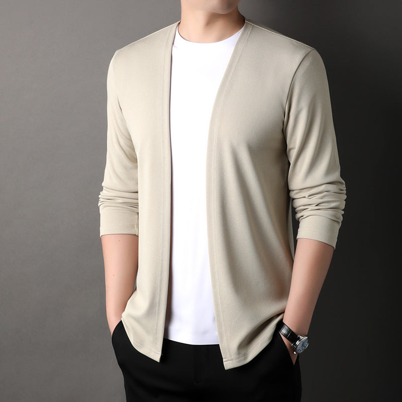 Men's Knit Cardigan – Open-Front Relaxed Fit
