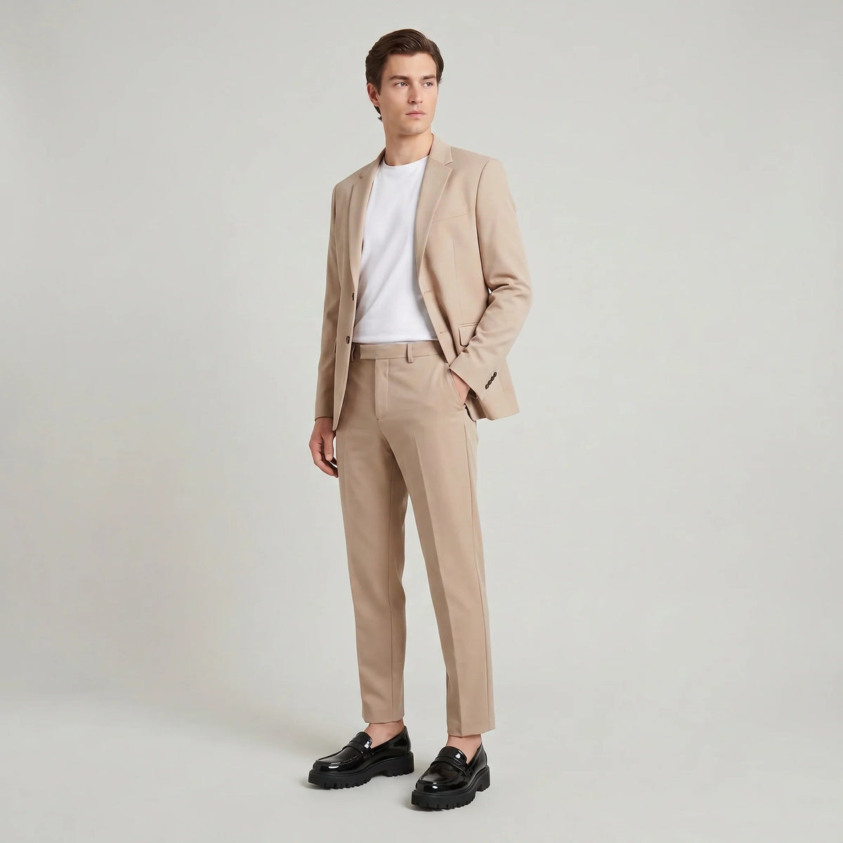 Men's Platform Loafer – Slip-On Almond Toe