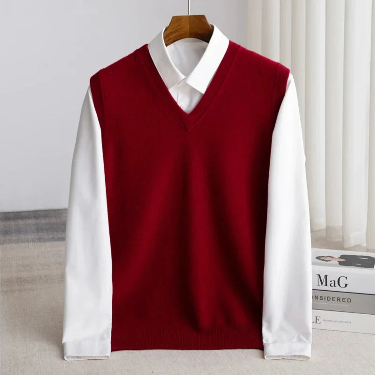 Men's Knit Sweater Vest – Relaxed Sleeveless Pullover