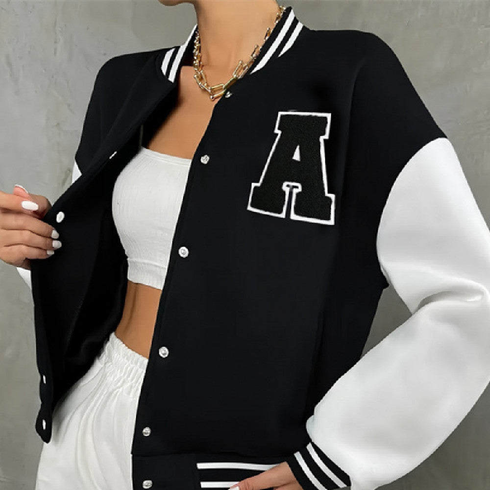 Women's Baseball Cardigan Jacket – Relaxed Snap-Front Fit