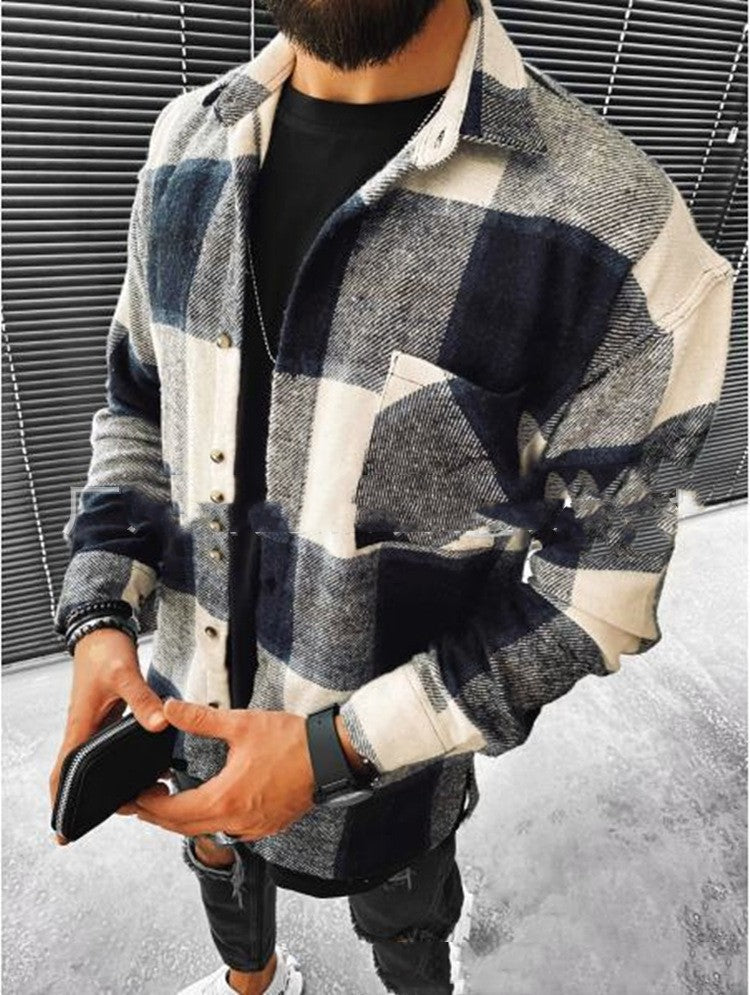 Men's Plaid Shirt – Long Sleeve Chest Pocket