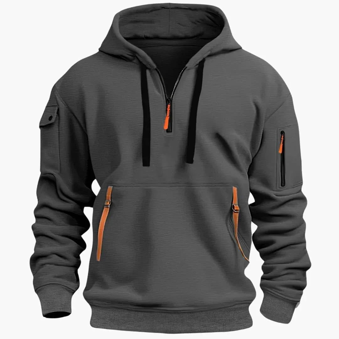 Men's Pullover Hoodie – Relaxed Multi-Pocket Fit