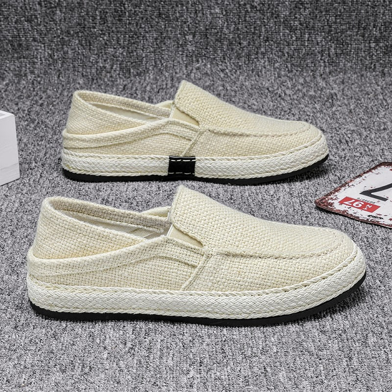 Men's Linen Loafers – Old Beijing Slip-On Style