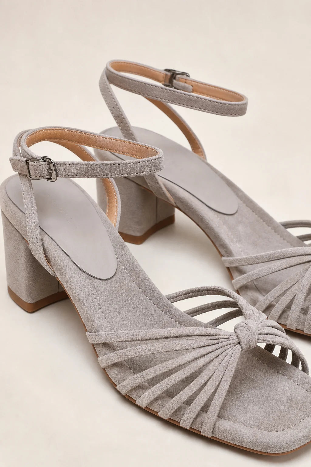 Women's Strappy Block-Heel Sandal – Matte Crossover Straps
