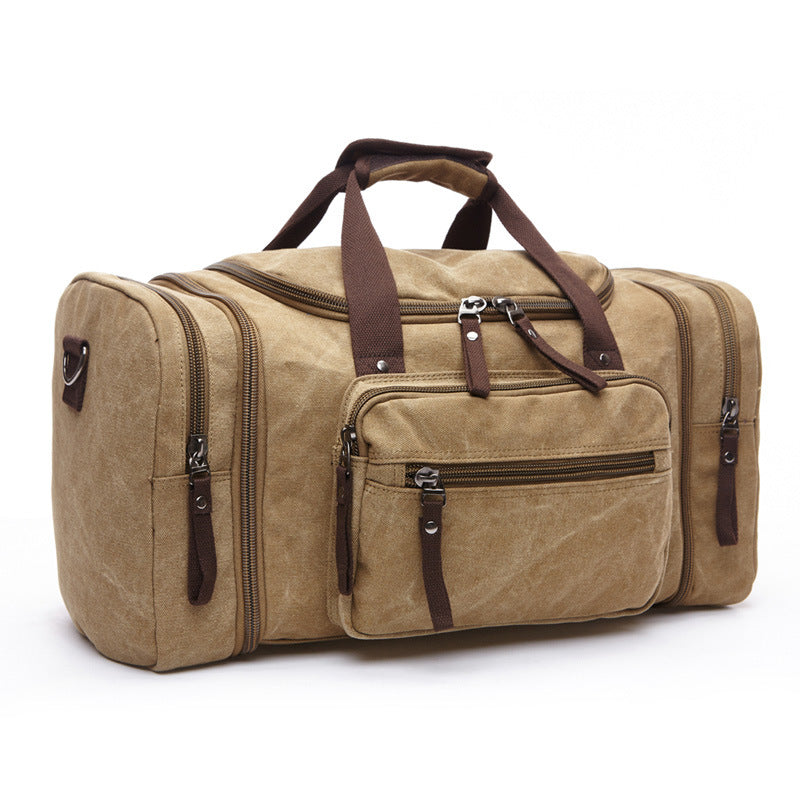 Men's Canvas Travel Bag – Large Rectangular Holdall