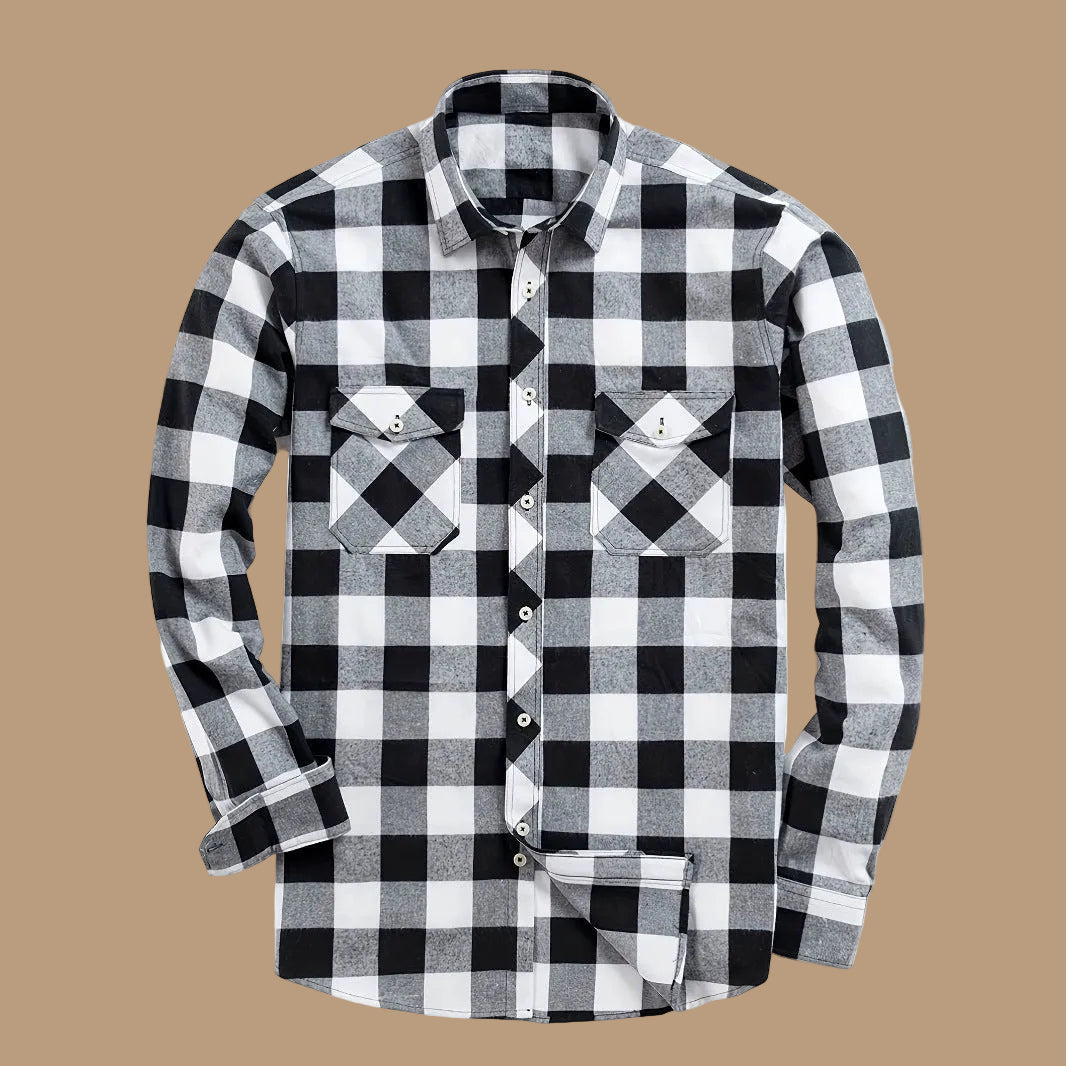 Men's Plaid Shirt – Relaxed Button-Up Overshirt