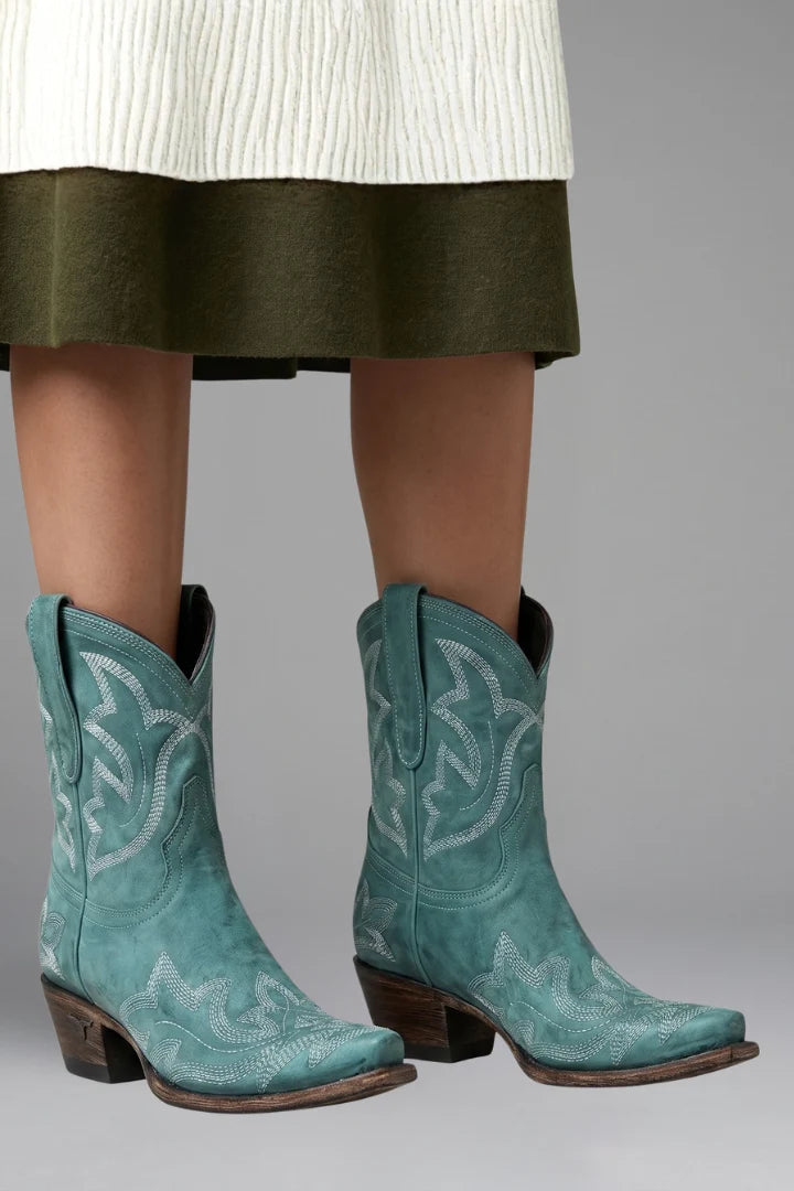 Women's Western Ankle Boot – Embroidered Pointed Toe