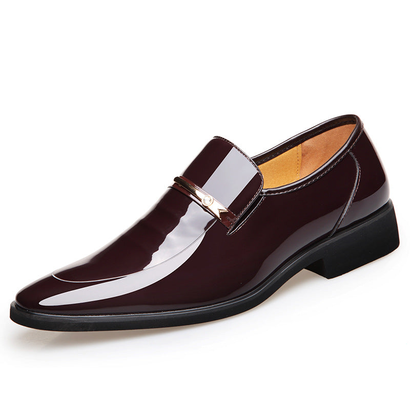 Men's Pointed-Toe Loafer – Polished Metal Bar Trim