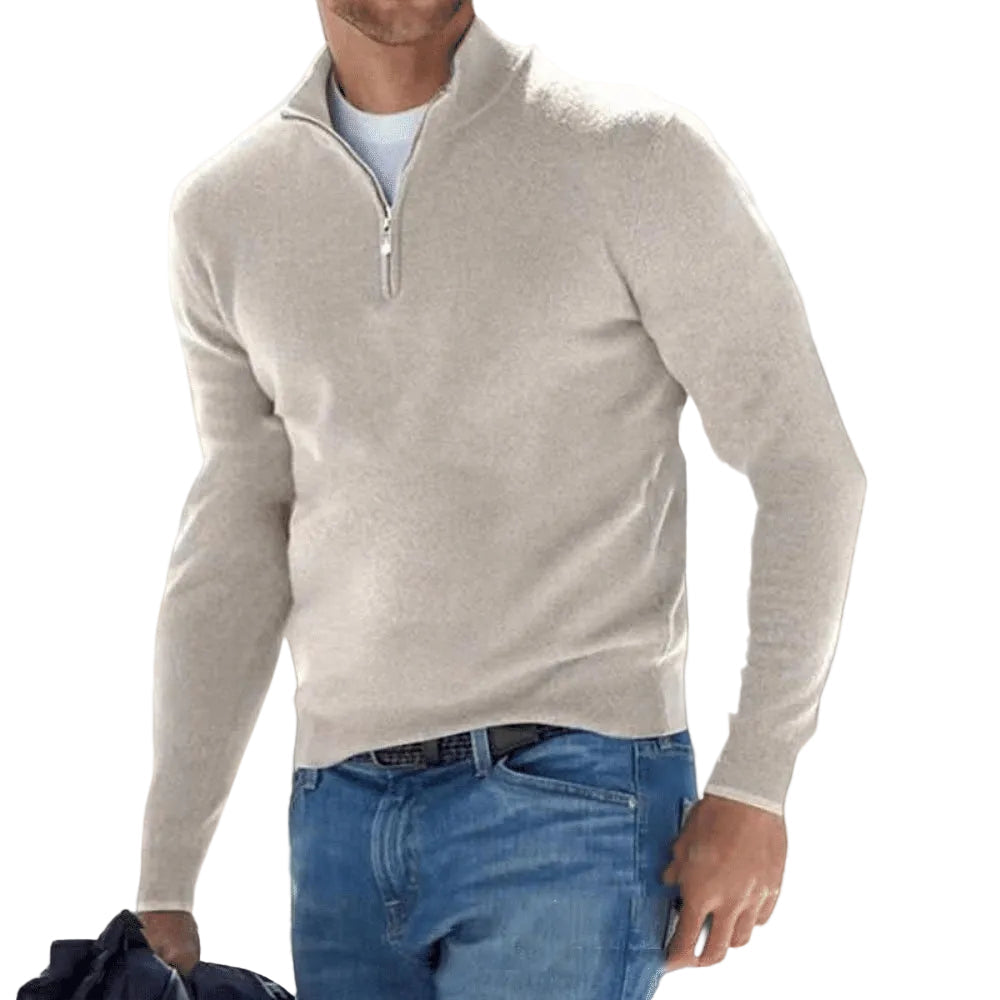 Men's Cashmere Cardigan – Relaxed Plain Knit
