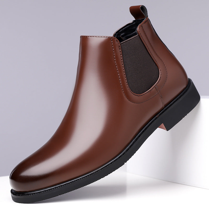 Men's Vegan Leather Ankle Boot – Rubber Traction Sole