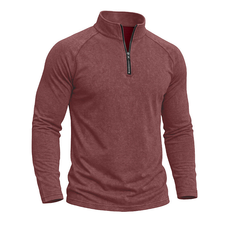Men's Cotton Sweatshirt – Fitted Raglan Washed Look