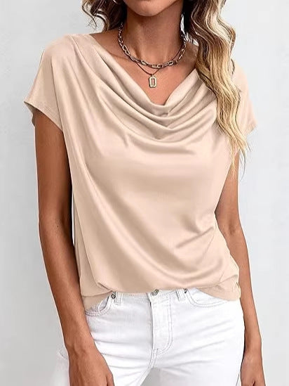 Women's Short-Sleeve Crew Neck Top – Relaxed Straight Fit
