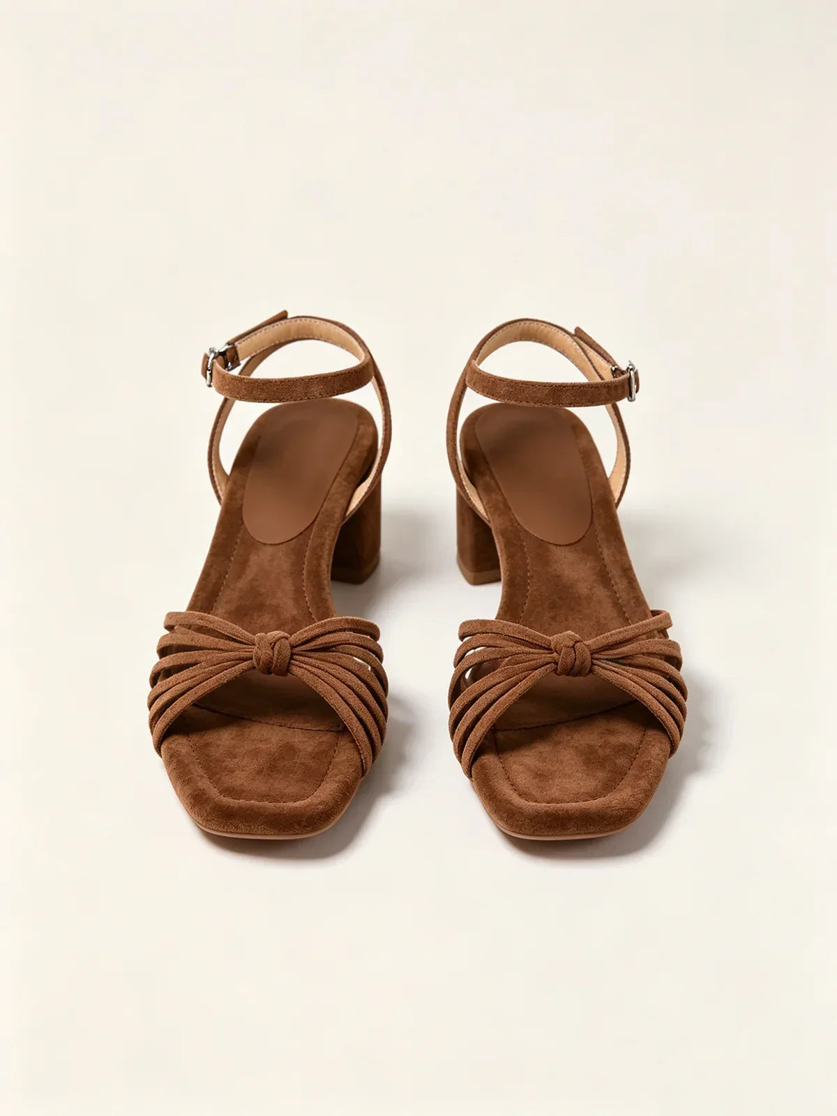 Women's Strappy Block-Heel Sandal – Matte Crossover Straps