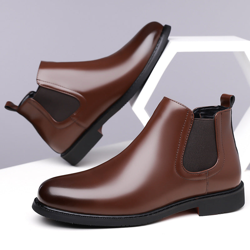 Men's Vegan Leather Ankle Boot – Rubber Traction Sole
